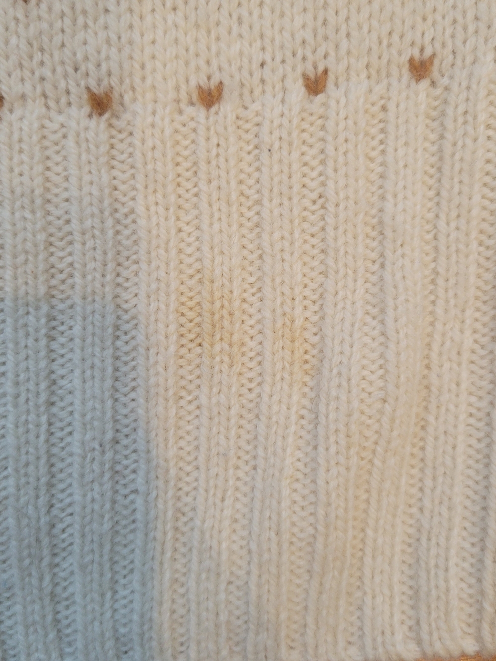 Fjallraven Cream Fair Isle Crewneck Sweater with Blue Yoke and Brown Accents - Picture 2 of 5